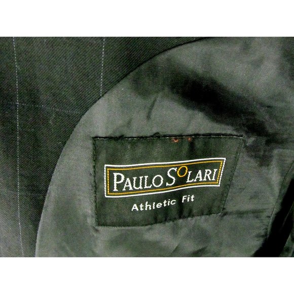 Paulo Solari Men's Blazer 41L Black 4 Button - Picture 6 of 8